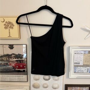 NWOT Madewell Black One-Shoulder Women's Top Medium